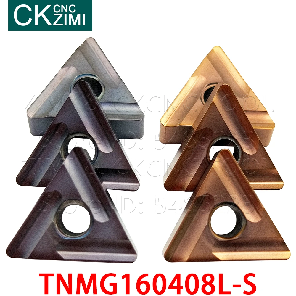 TNMG160408L-S P6205 TNMG160408L-S P9035-insertos de carburo, herramientas de ranurado Triangular, CNC, herramientas de torno de Metal, torneado TNMG para acero