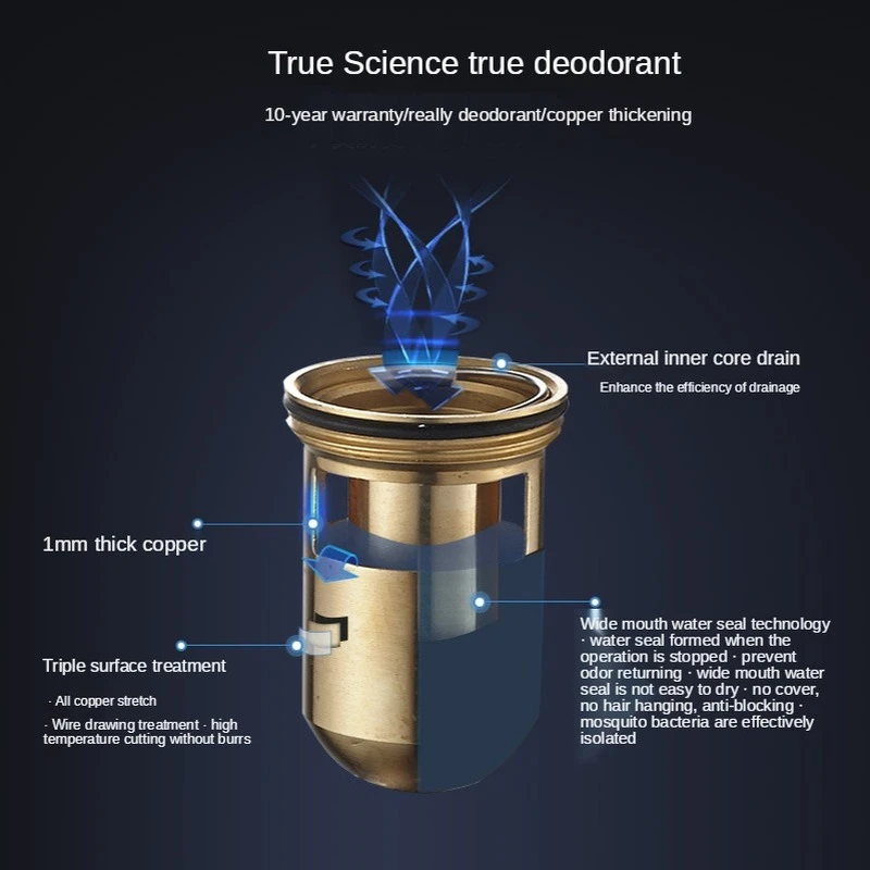 1PC Brass Floor Drains Core Deodorant Valve Strainer Plug Siphon Sink Filter for Shower Kitchen Balcony Washing Machine Hardware