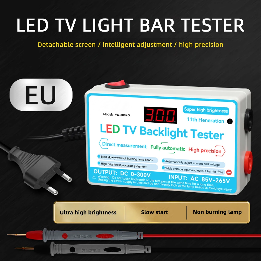 

LED Lamp and TV Backlight Tester Multipurpose LED Strips Beads Test Tool Measurement Instruments NEW LED Tester 0-300V Output