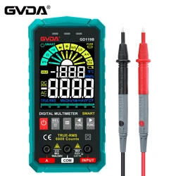 multimetro digital gvda de nueva generación, 600v ture rms ac dc ncv, multímetro inteligente, testador ohm, capacitancia hz, medidor de voltaje