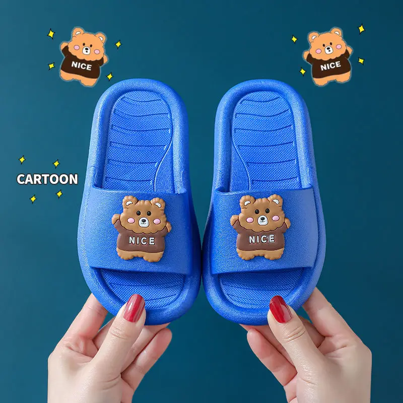 Bär und Kaninchen Cartoon Kinder Hausschuhe Mädchen Junge Sommer Home Bad Schuhe Komfort Nicht-Slip Kinder Hausschuhe Licht Innen schuhe