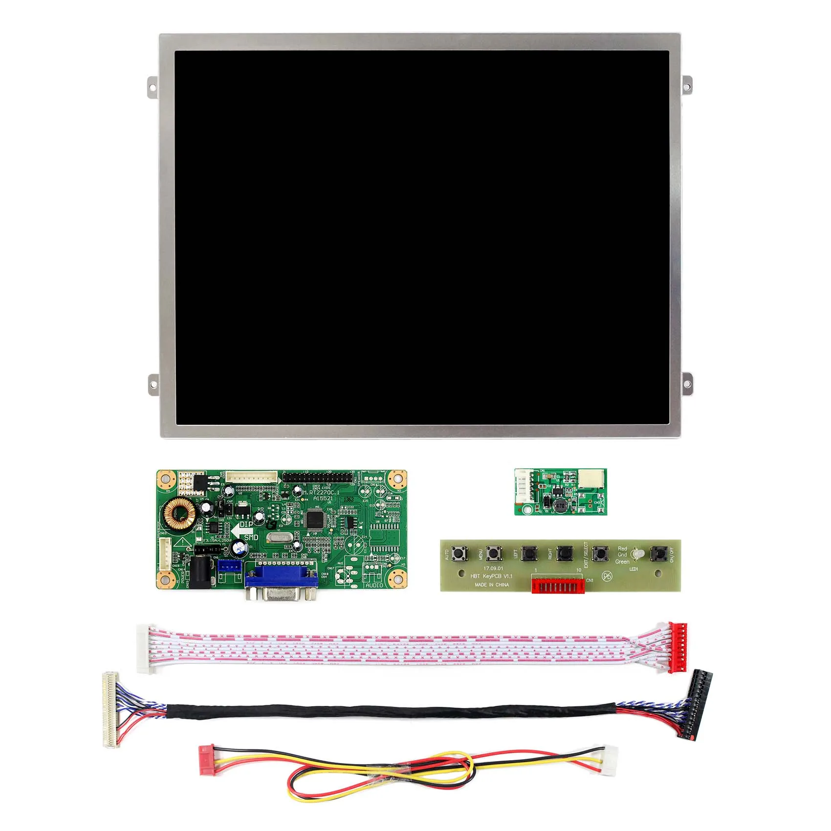 Layar LCD 500nit Kecerahan IPS 10.4 Inci VS140T-003A 1024X768 dengan Papan Pengontrol LCD VGA