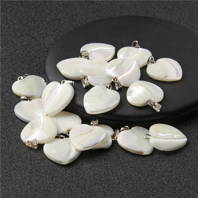 White Natural Shell Mother of Pearl Pendants Animals Charms Teeth Shape Cross MOP Shell Charms For Jewelry Making Necklace DIY