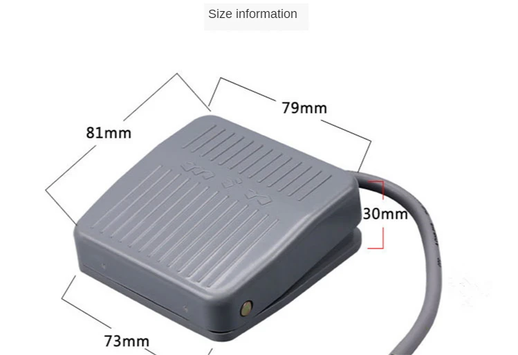 フットスイッチ、速度制御モータアクセサリー、2メートルのワイヤと自己リセット、銀接点、長寿命