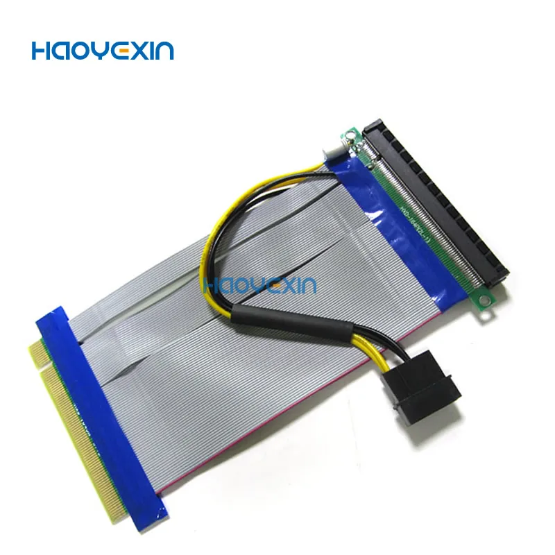 HYX PCI-E 16X to 16X Riser Card Converter PCIe X16 Extender Flexible Ribbon Extension Cable Adapter for Video Graphics Card pcie