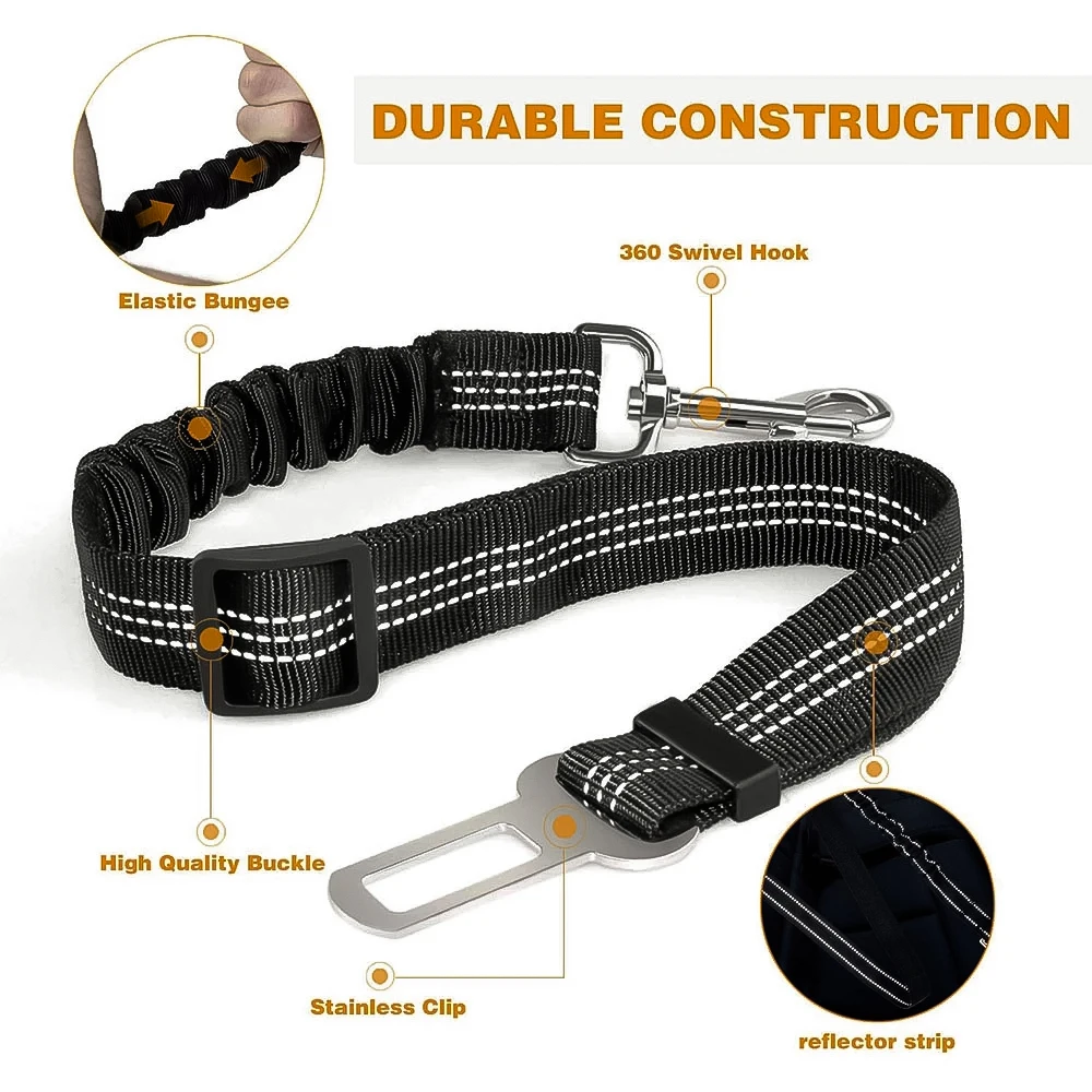 Hund Sitz Gürtel Einstellbare Haustier Auto leine Harness Sicherheit Führt für Fahrzeug Elastische Auto Sicherheit Gürtel