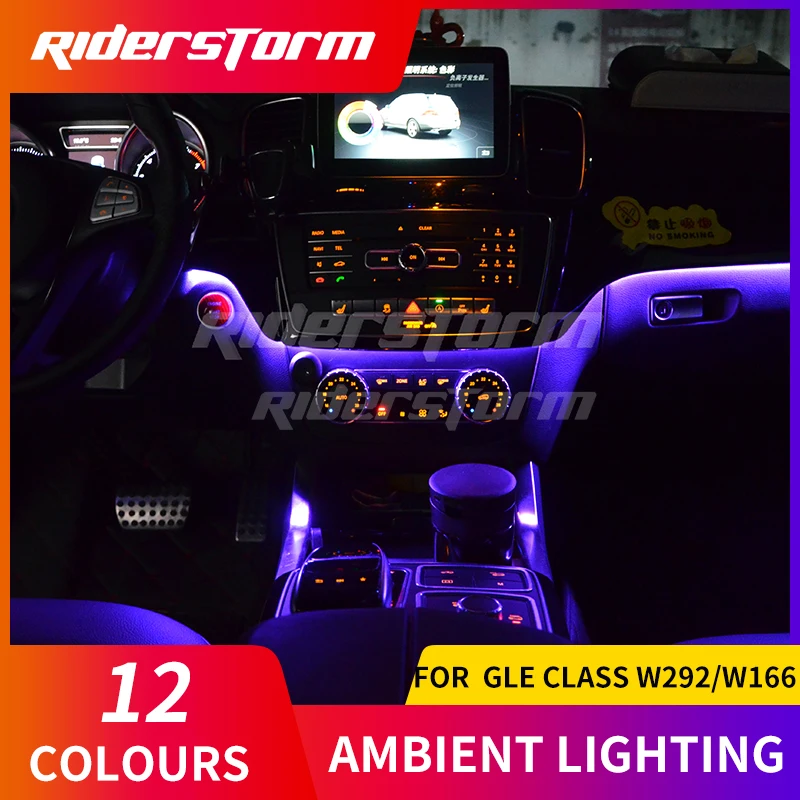 For GLE class W292 W166 door panel LED ambient light atmosphere lighting center control for w167 2020 LED light speaker cover