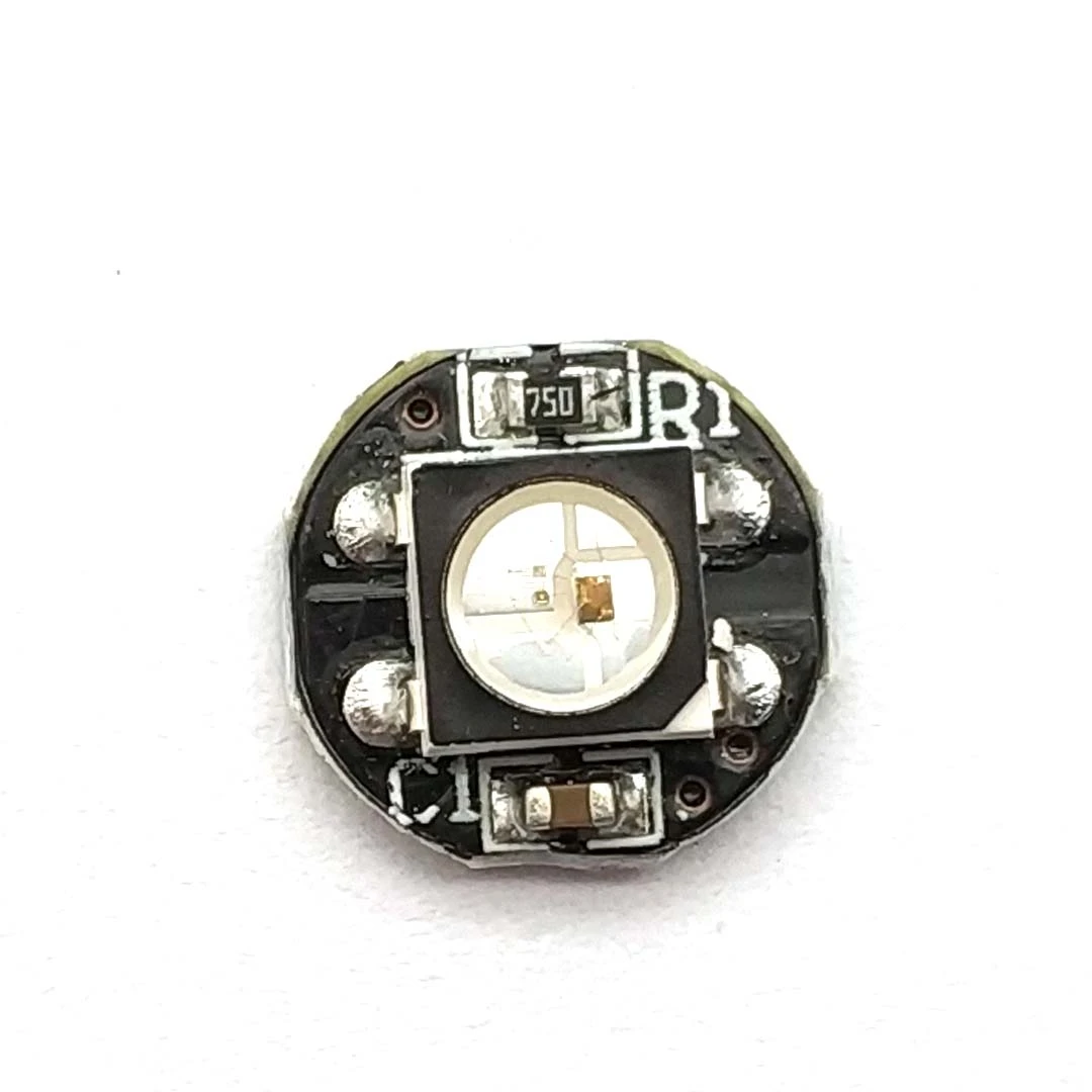 WS2812B WS2812 LED 칩 5050 SMD RGB DC5V 블랙 PCB 보드 방열판 9.6mm 직경 WS2811 IC 내장