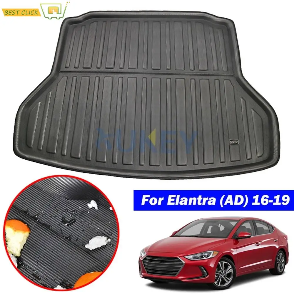 

For Hyundai Elantra / Avante AD 2016 2017 2018 2019 Boot Mat Rear Trunk Cargo Liner Floor Tray Carpet Protector Car Accessories