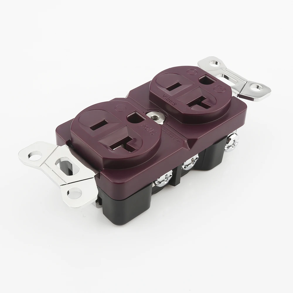 Viborg VM02R 100% 순수 적색 구리 US 리셉터클 로듐 도금 고급 HIFI AC 전원 US 소켓 리셉터클