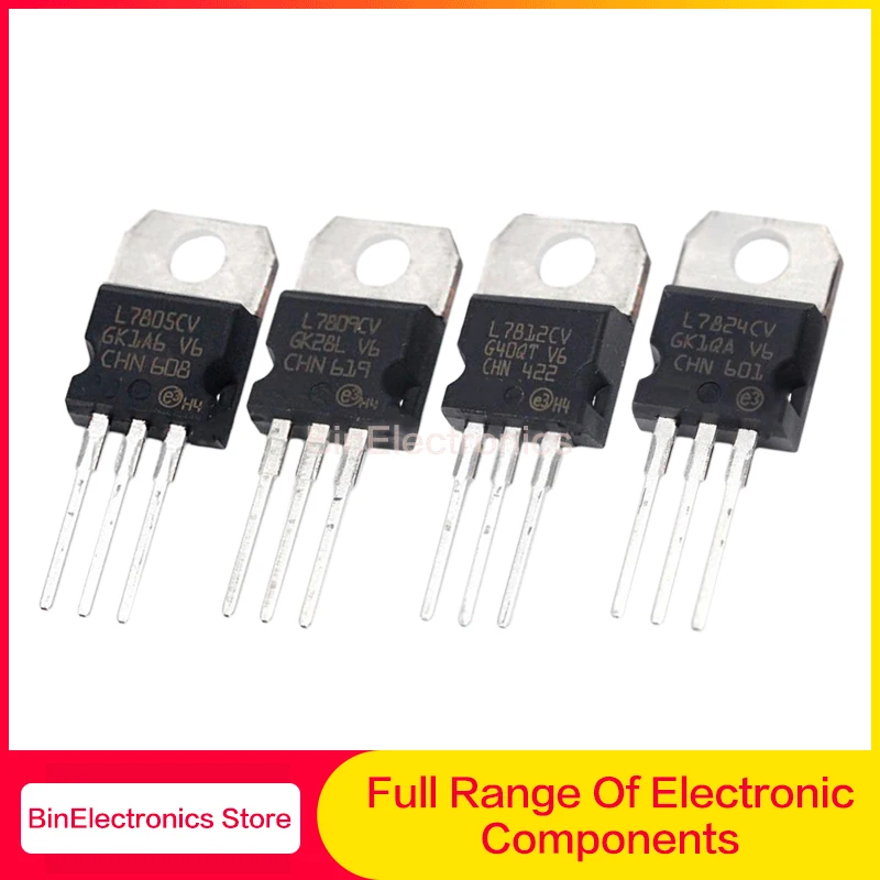 10PCS Triode Three-terminal Regulator Tube Lm7805CV L7806 08 10CV L7812 7815 LM7824 L7906 L7908 L7912 7915 L7905CV KA7912 TO-220