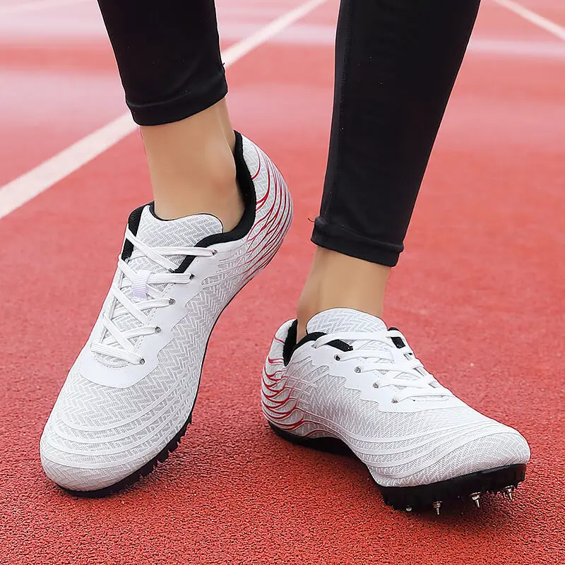 Men Track Field Shoes Women Spikes Sneakers Athlete Running Training Lightweight Racing Match Spike Sport Shoes Plus Size 36-45