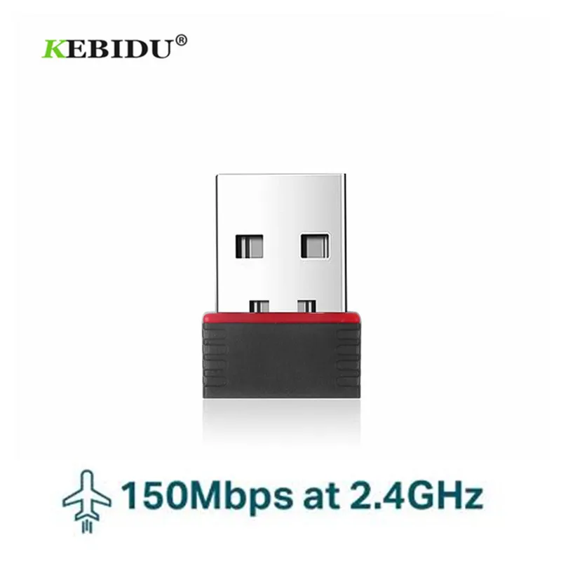 

KEBIDU 150Mbps Mini USB Wireless Wifi Adapter Wi fi Network LAN Card 802.11b/g/n RTL8188 Adaptor Network Card for PC Desktop