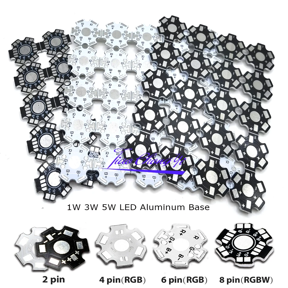 1W 3W 5 W LED aluminiowa płyta bazowa płyta PCB radiator podłoże 20mm gwiazda zestaw DIY radiator chłodzący 20mm dla 1 3 5 W Watt LED