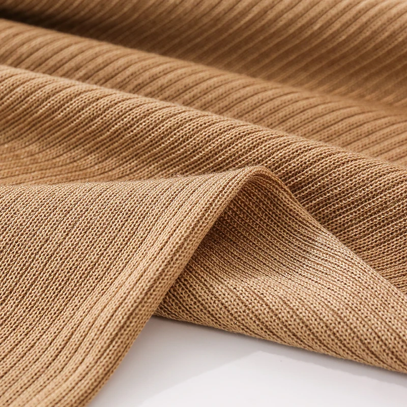 Knit Wool Viscose Soft Rib Autumn Sweater Fabric Material By Half Meters 50*150cm/Piece KA0360