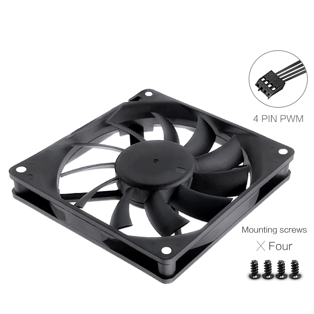 FANNER F9015 90*90*15MM Ultra-thin Chassis Fan 4PIN PWM Intelligent Speed Regulation High Air Volume Silent