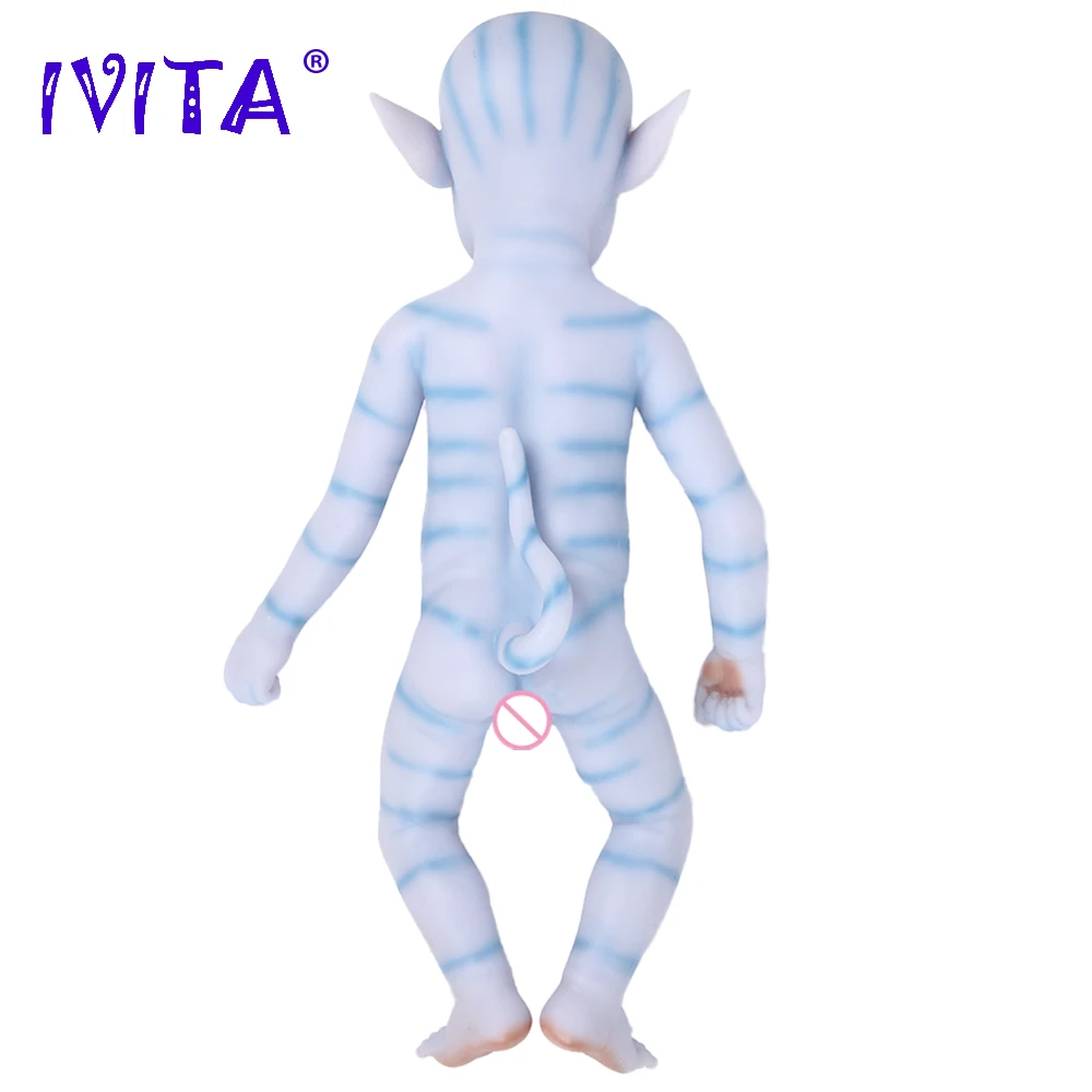 IVITA WG1806 51cm 2900g 100% 풀 실리콘 리본 베이비 돌 리얼리틱 잠자는 아기 눈 감은 아바타 영화 장난감 어린이 선물