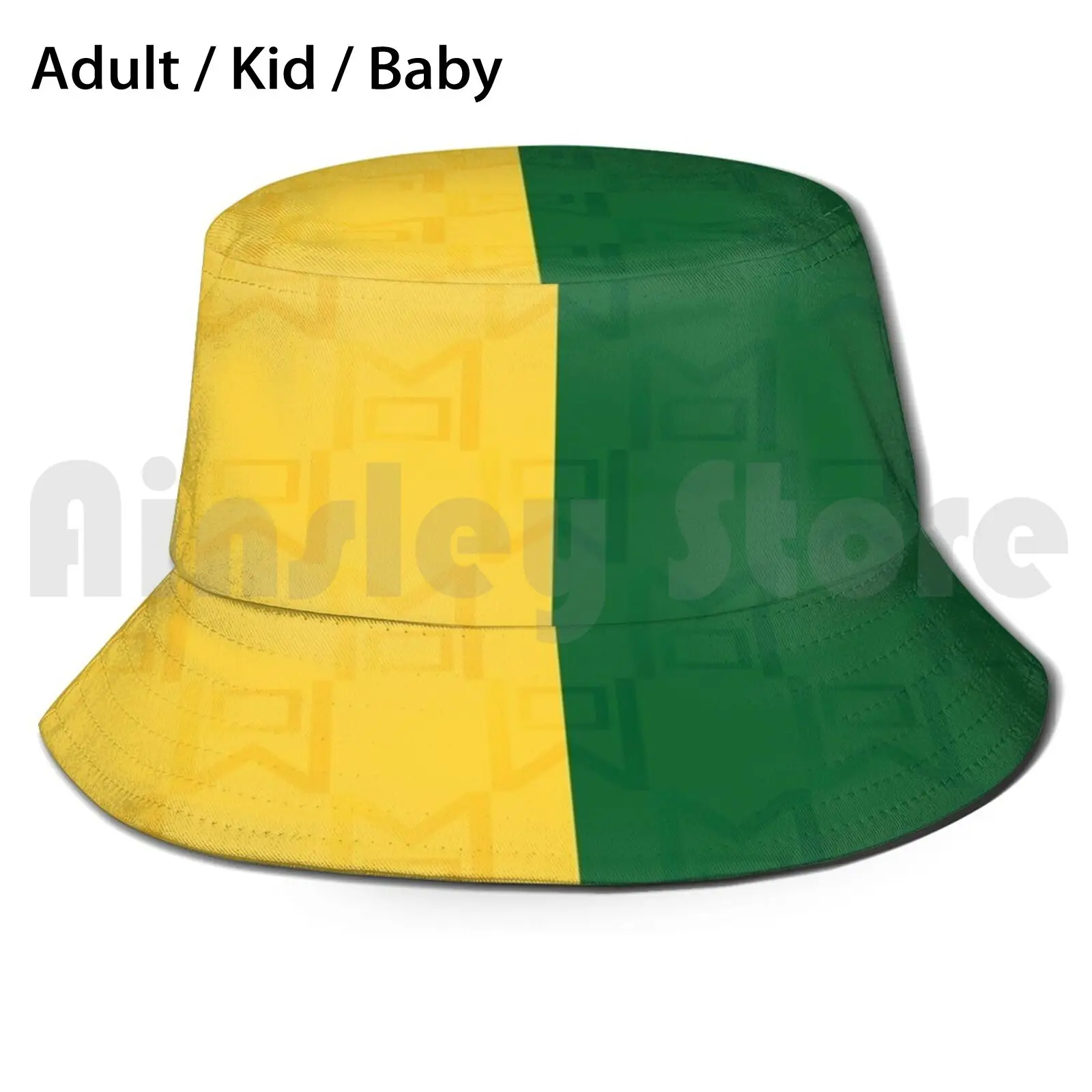 Newton Heath Retro 1992 - 1994 Yellow And Green Halves Bucket Hat Adult kid baby Beach Sun Hats Man U Utd Mured Devils