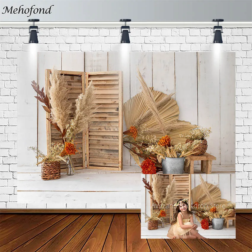 Mehofond Birthday Baby Shower Backdrops Spring Flowers Board PlankPhotography Backgrounds Photo Studio Photozone Photocall Decor