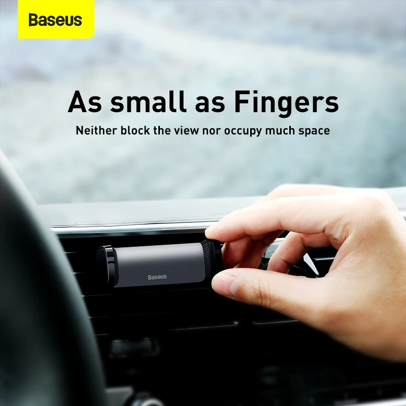 Baseus Car Phone Holder Air Outlet Car Mount For 4.7-6.5 inch Mobile Phones Car Holder Car Air Vent Clip Mount Car Stand Bracket