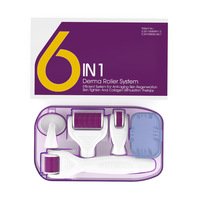 6 in 1 Microneedle Derma Roller Kit for Face and Body 300/720/1200 Titanium Dermaroller Micro Needle Facial Roller Skin Care