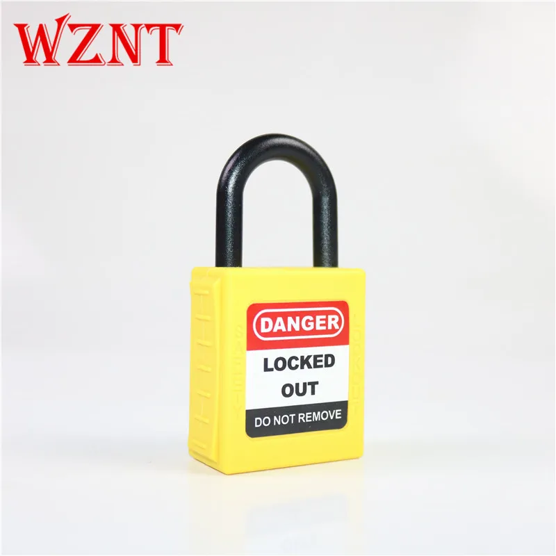 25mm Nylon Shackle Yellow Color Safety Lockout Padlock