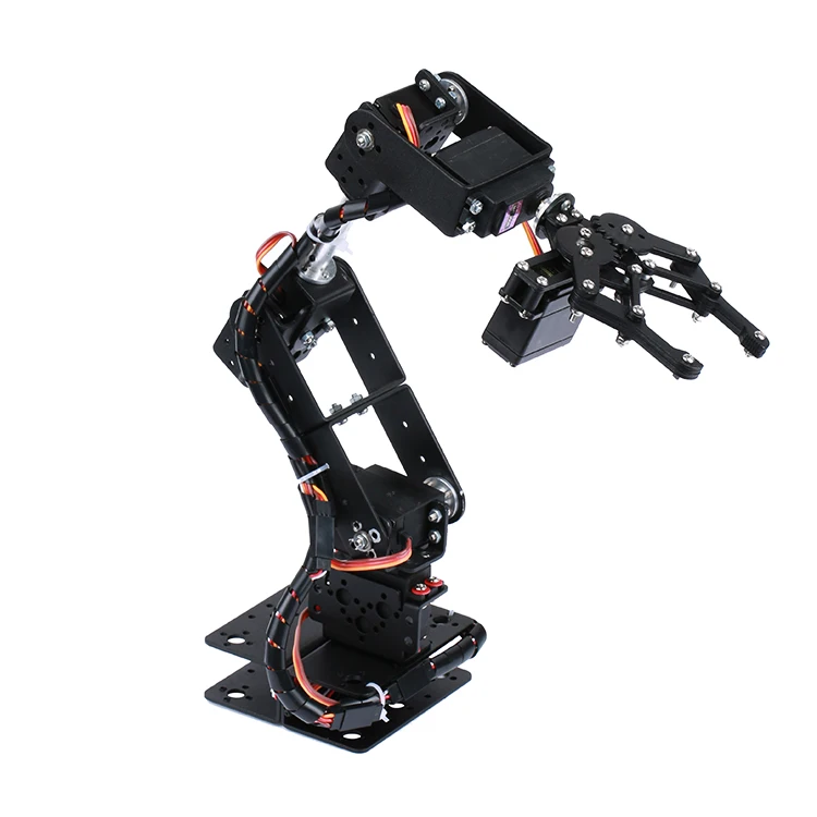 MOEBIUS Cheap 6 Dof Robot Arm Multi DOF Robotics Grabbing with Gripper Claw Clamp 180 Servos for Arduino Maker Education