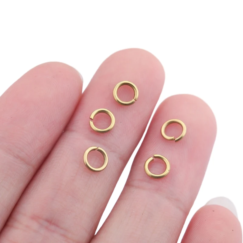 200pcs Raw Brass Open Jump Rings & Split Ring For Earrings Circle Connectors Bracelet Making DIY Jewelry Findings Accessories