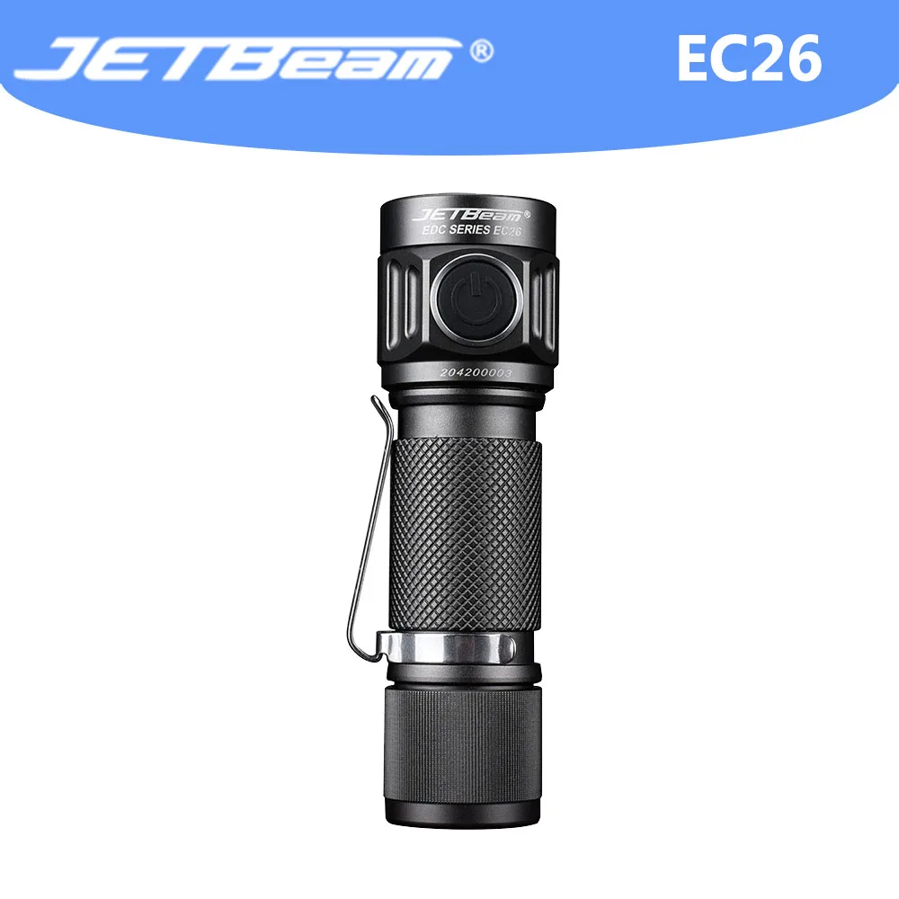 JETBeam EC26 EDC 3600LM Tactical Flashlight 18650 Torch Led Light Lamp Mini Flashlight Outdoor Hunting High Power Led Flashlight