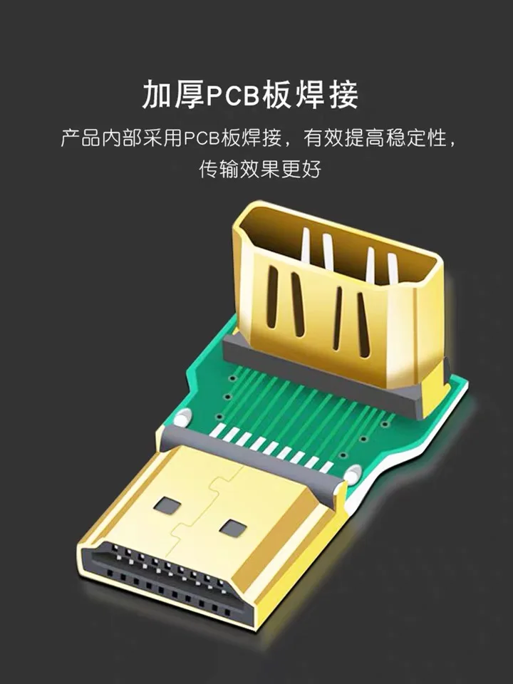 90 Degree Right Angle elbow Converter HDMI Male to HDMI Female HDMI Adapter for PS4 PS3 HDTV HDMI Cable 4K HDMI 2.0 extenster