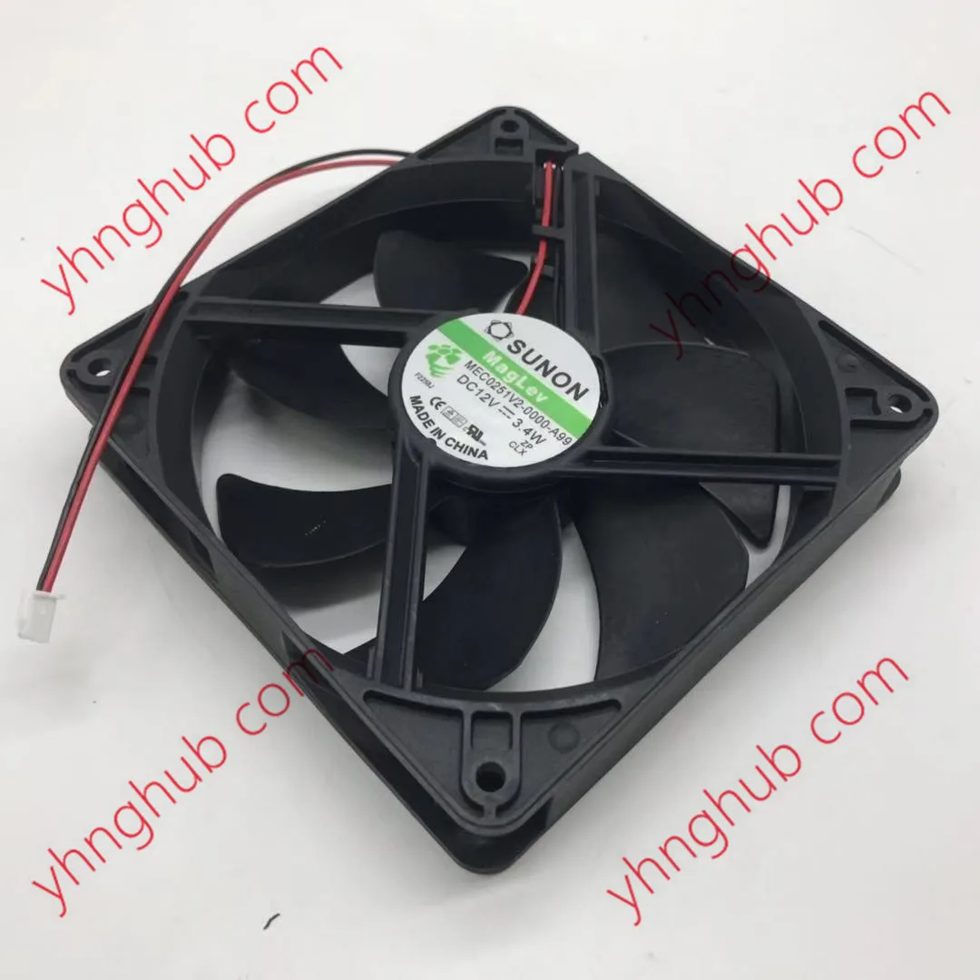 

SUNON MEC0251V2-0000-A99 DC 12V 3.4W 120x120x25mm 2-Wire Server Cooling Fan