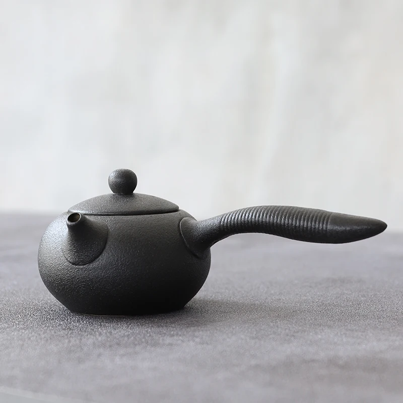 LUWU-Chinese Kung Fu Black Ceramic Teapot, Kettle, Kettle, Tea Pot, 150ml