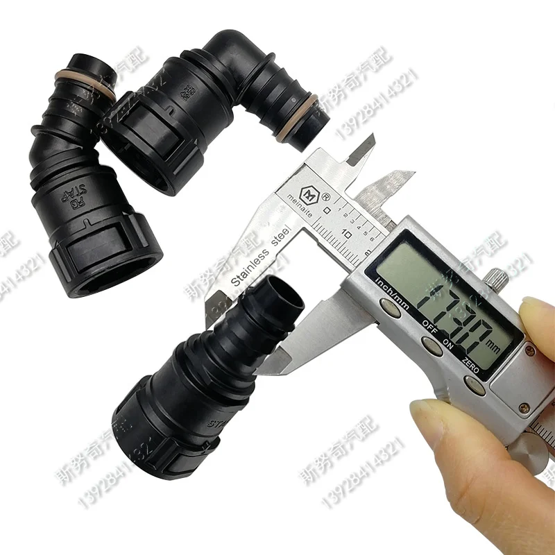 15.82mm ID14 plastic auto fittings fuel line quick connector plastic fuel line connector black color big size quick release 1pc