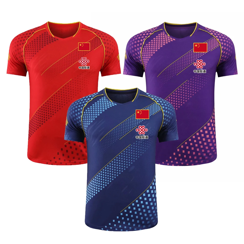 CHINA Team Table Tennis Jerseys for men Male Female Kid Ping Pong Jersey Boy Table tennis Shirt Tennis Kit SOCCER Clothes