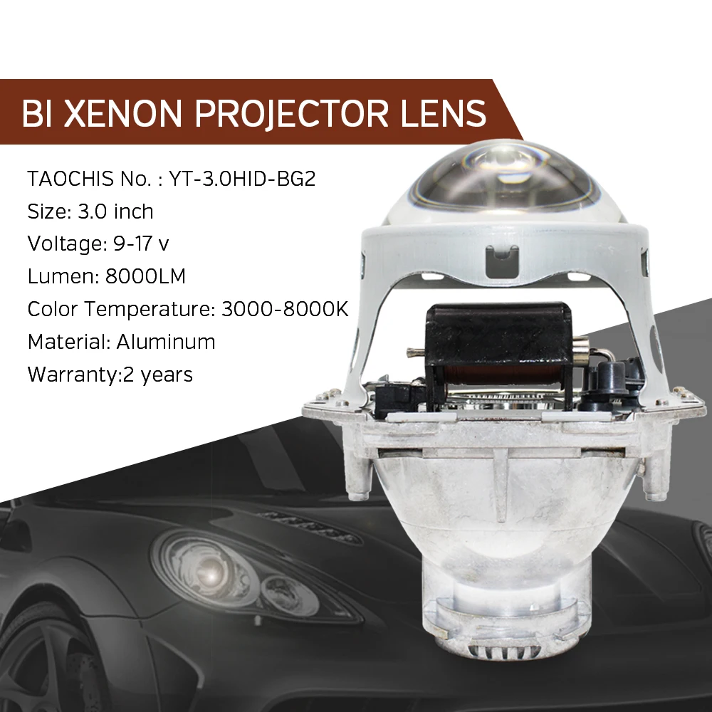 TAOCHIS Hella 3 5 Head lamp Bi-xenon Projector Lens Blue film Car styling Aluminum 3.0 Inch D1S D3S D4S D2S Bulbs H4 Retrofit