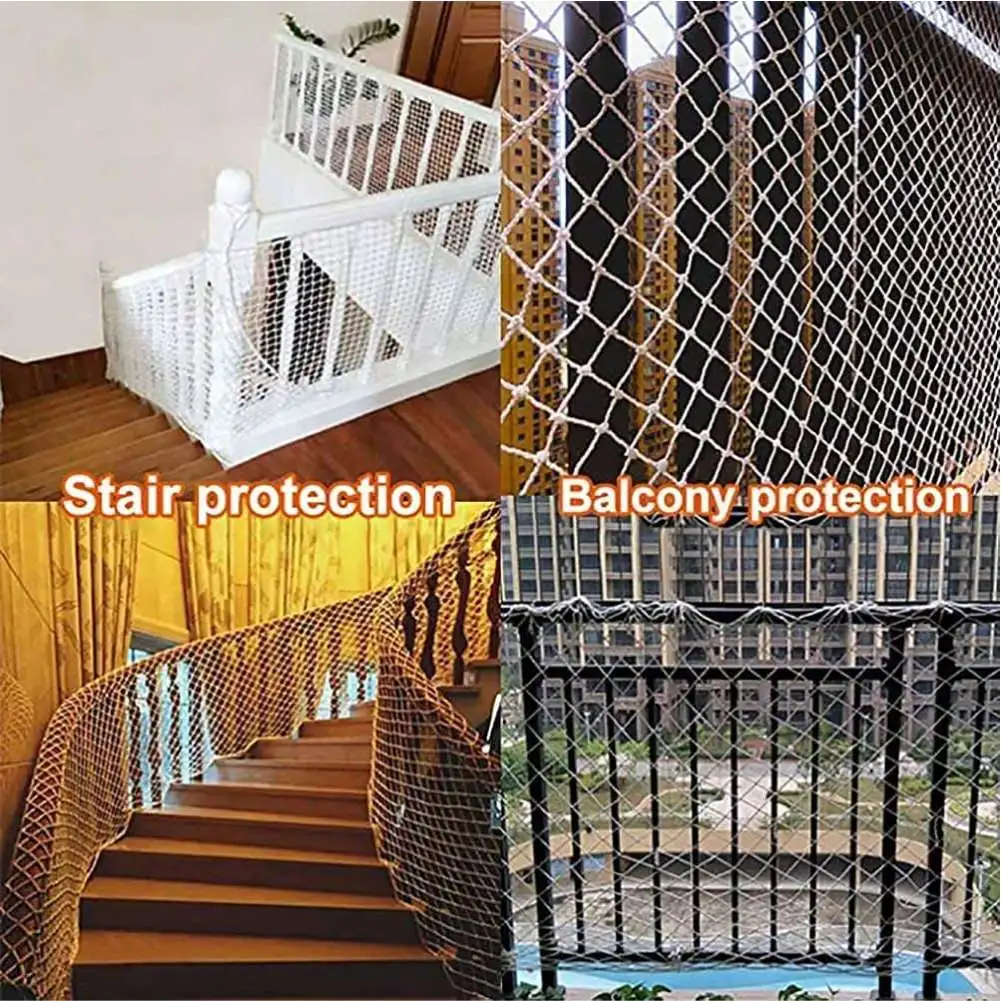 Children Safety Netting Building Against Falling Net Balcony Window Stairs Safe Deck Fence White Nylon Protection Baby Cat Dog