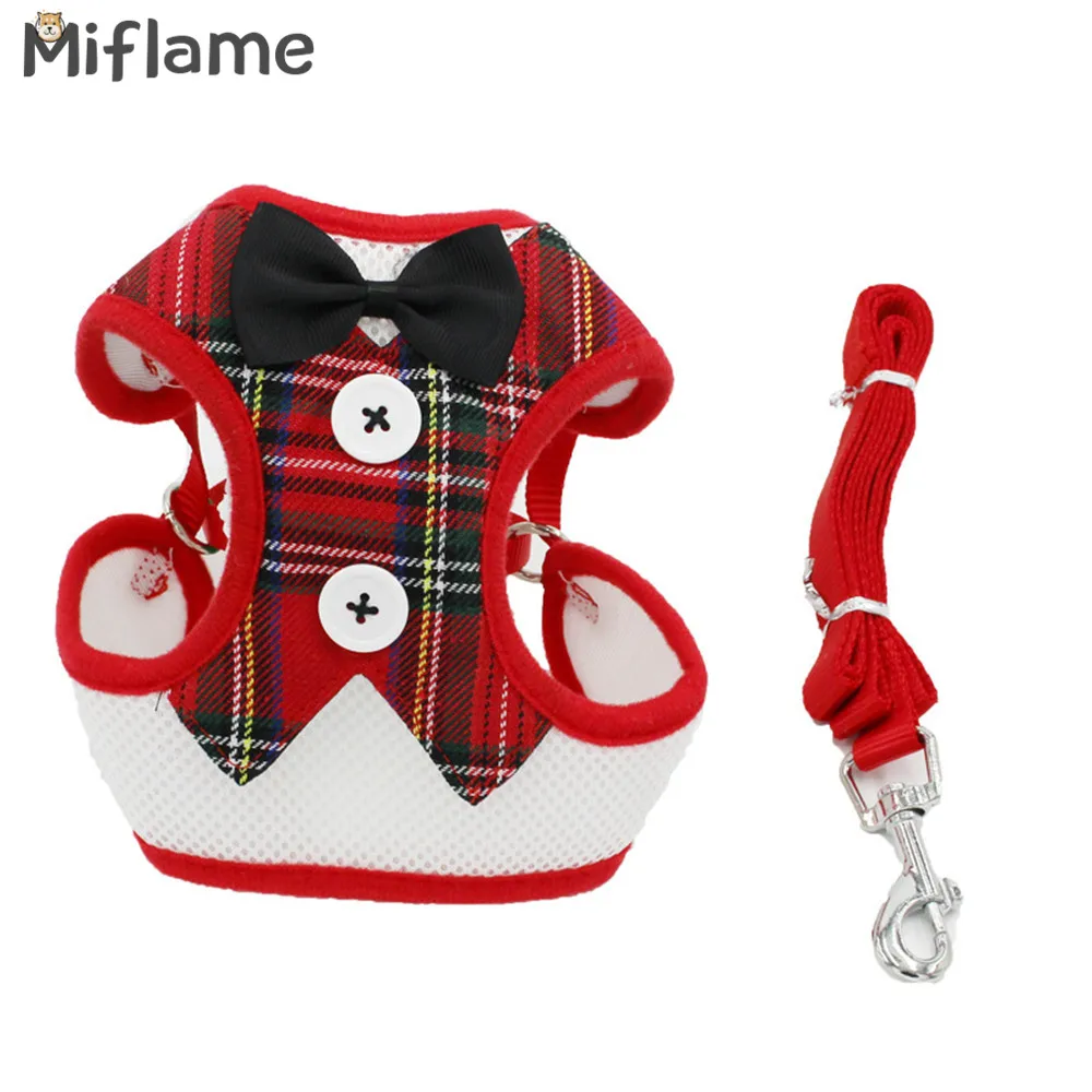 Miflame Brvewho For Dogs Harness Small Dogs Vest Shirts Spitz Schnauzer Gentleman Accessories Leash Wedding Party Pet Supplies