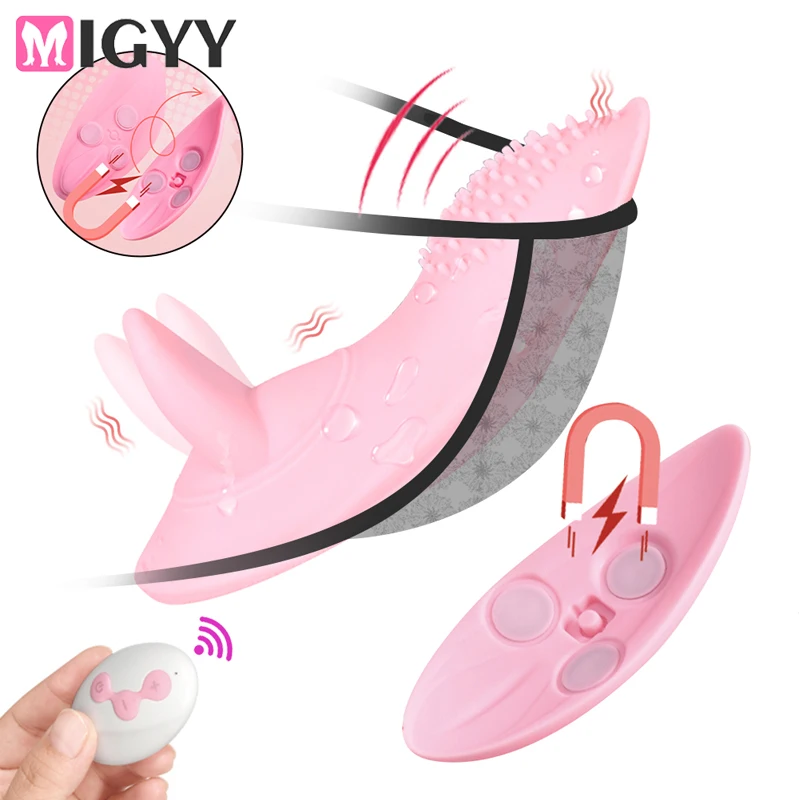 Wearable Vibrator Butterfly Vagina Clitoris Stimulator Sex Toys For Women Remote Control Magnetic Invisible Panties Vibrator