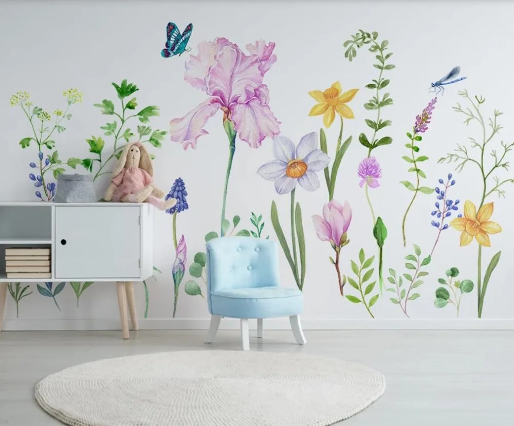 Bacal 3d flower mural wallpaper living room TV wall bedroom 3D wall papers home decor modern mural Papel de parede