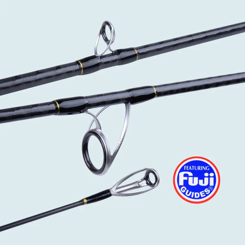 Seekbass Japan FUJI Parts 3 Section Portable Light Slow Jigging Rod 1.9m 40-250g Casting Spinning Fishing Pole Solid Tip