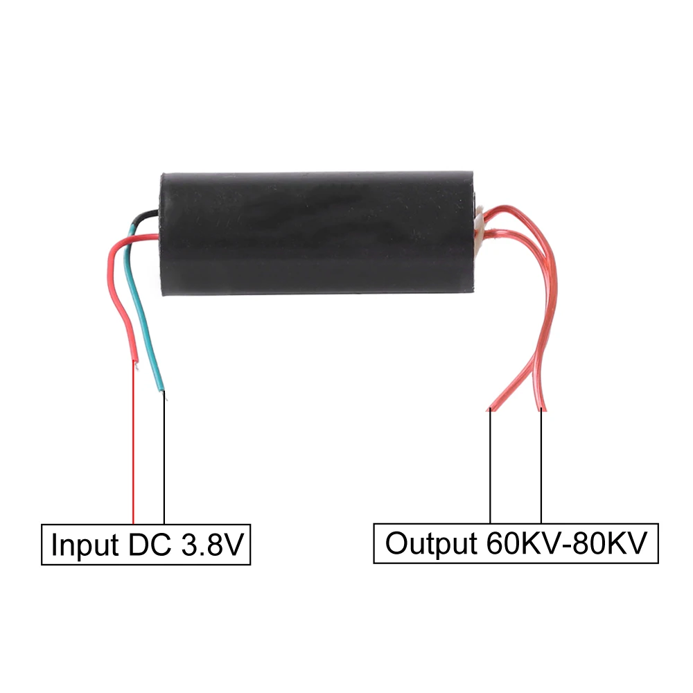 80KV 80000V Boost Step Up Power Module High Voltage Generator Transformer Igniter Ignition Coil Pulse Inverter Power Module 3.8V