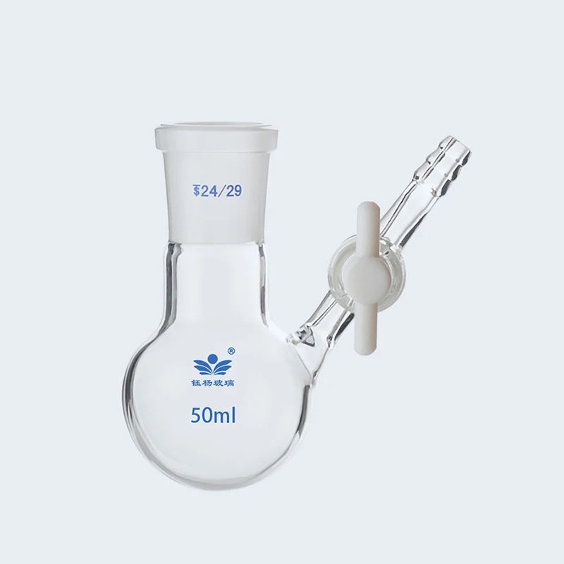 

1PCS 25ml to 1000ml Lab Ball-shaped Borosilicate Glass Reaction Flask With PTFE piston For Laboratory equipment