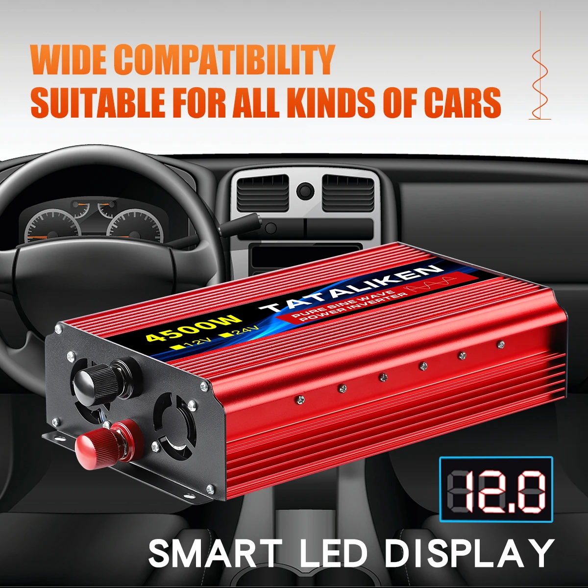 

Pure sine wave inverter 12V 24V to 220V 1600W 2500W 3500W 4000W DC to AC voltage converter 12 220 mini-car power supply