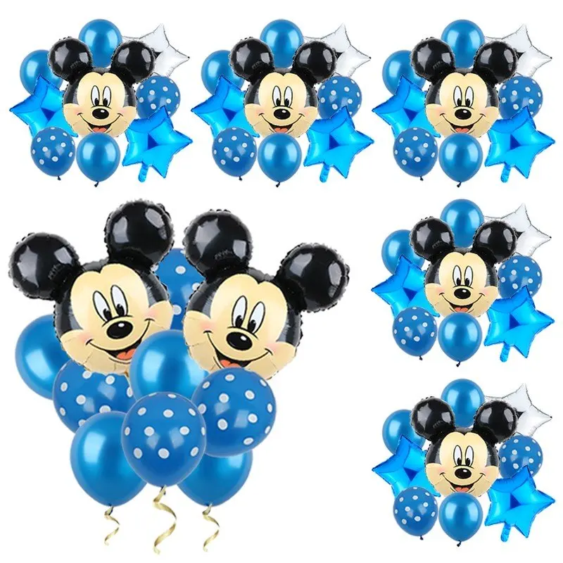 13Pcs Disney Mickey Minnie Mouse Party Balloons Mickey Balloon Baby Shower Birthday Party Decorations Kids Classic Toys Air Gift