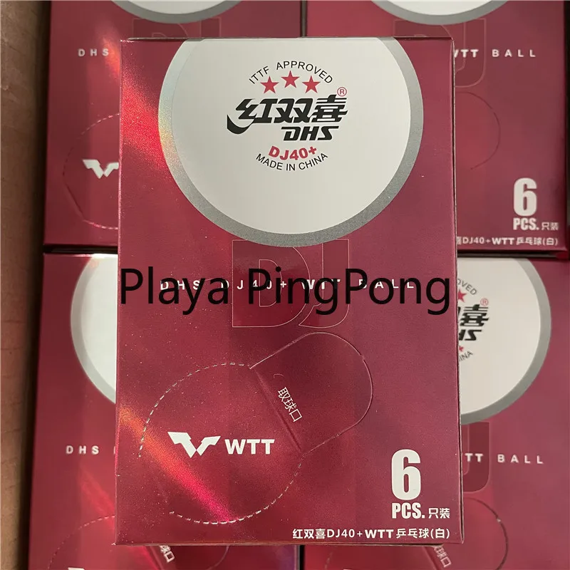 DHS DJ40+ 3-Star WTT ITTF 3 Star D40+ World Tour Table Tennis Ball Plastic ABS DHS Ping Pong Balls