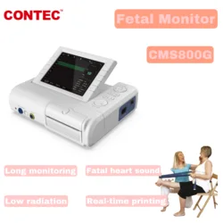 Contec Fetal Monitor CMS800G Color DisplayTwins Probe Real-time Printing Acquire Abnormal FHR,TOCO,FMOV 3 in 1Transducers Alarm