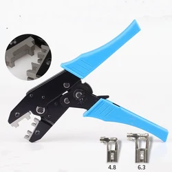 HS-056FL 0.5-1.5 1.5-2.5mm 20-13AWG Crimp Pliers for 4.8,6.3 Non Insulated Flag Spade Crimp Terminal Connector terminals