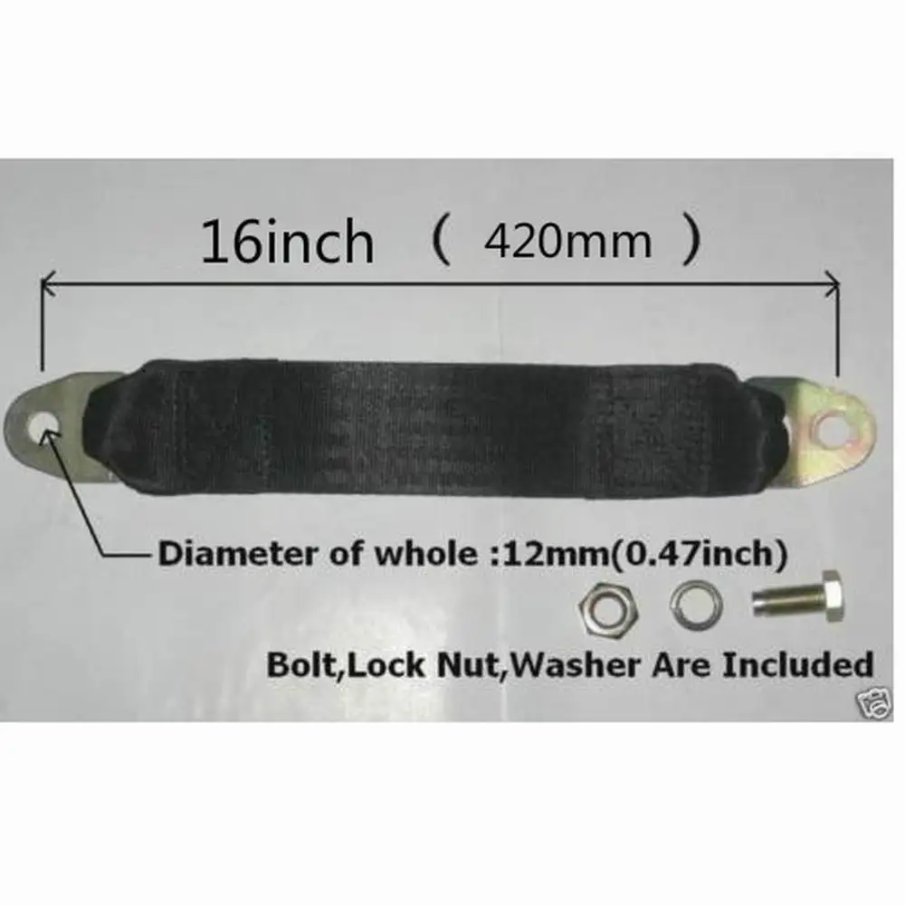 Seat Belt Extender / Extension Universal Add Length420mm (16 inch) Black Color safety strap