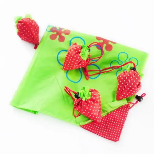 Portable Cute Strawberry Bags Eco Reusable Shopping Bag Tote Folding Foldable Bag more color