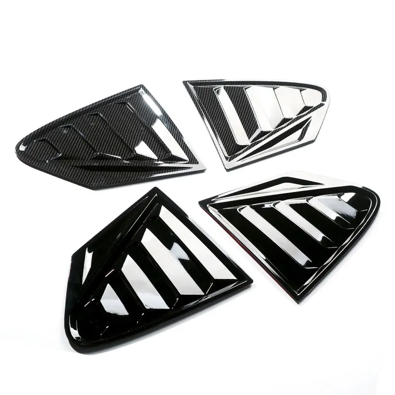 For Ford Focus ST-LINE MK4 Window Side Louvers Vent Hatchback 2019 2020 Car Accessories ABS Trim Frame Carbon Fiber Style 2021+